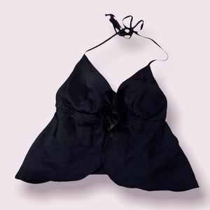 Little Black Lace Up Camisole